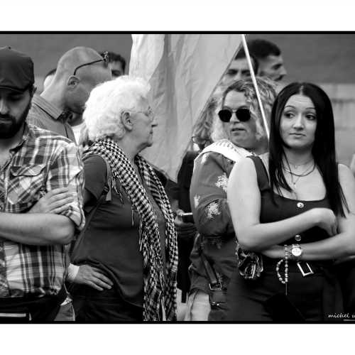 2025-08-18, Parlement de Wallonie à Namur : Stop génocide à Gaza ! Photo : Michel Wittek.