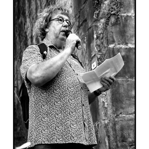 2025-08-18, Parlement de Wallonie à Namur : Stop génocide à Gaza ! Photo : Michel Wittek.