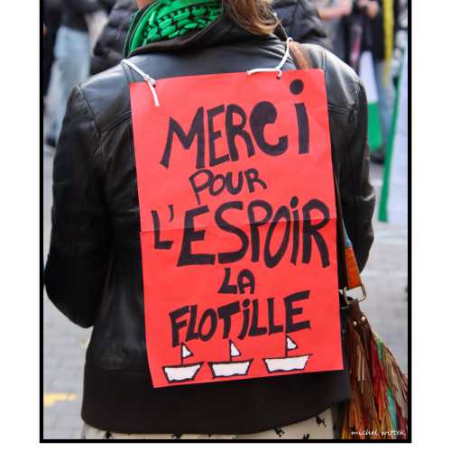 2025-10-02 - Namur : rassemblement contre l'interception de la Global Sumud Flotilla