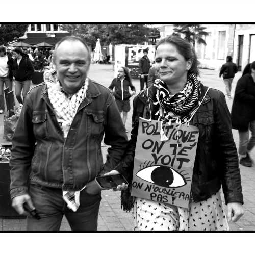 2025-10-02 - Namur : rassemblement contre l'interception de la Global Sumud Flotilla