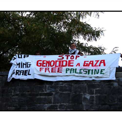 2025-10-02 - Namur : rassemblement contre l'interception de la Global Sumud Flotilla