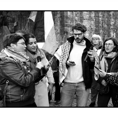 2025-10-02 - Namur : rassemblement contre l'interception de la Global Sumud Flotilla