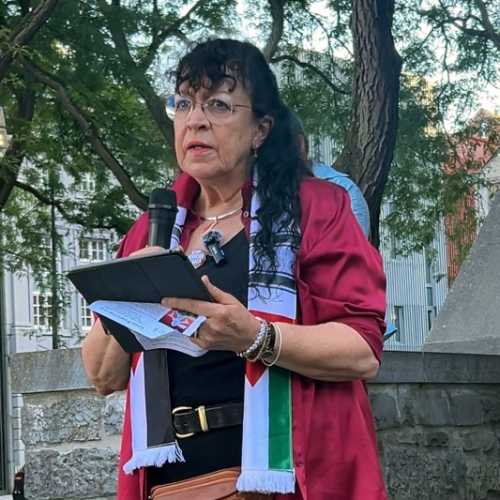 2025-08-18, Parlement de Wallonie à Namur : Stop génocide à Gaza : Photo Gaza-Palestine.org