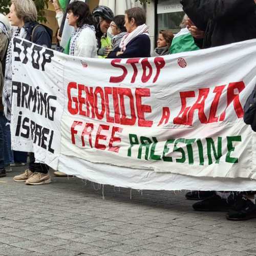 2025-10-02 - Namur : rassemblement contre l'interception de la Global Sumud Flotilla