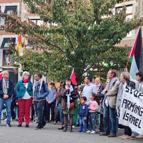 2025-10-02 - Namur : rassemblement contre l'interception de la Global Sumud Flotilla