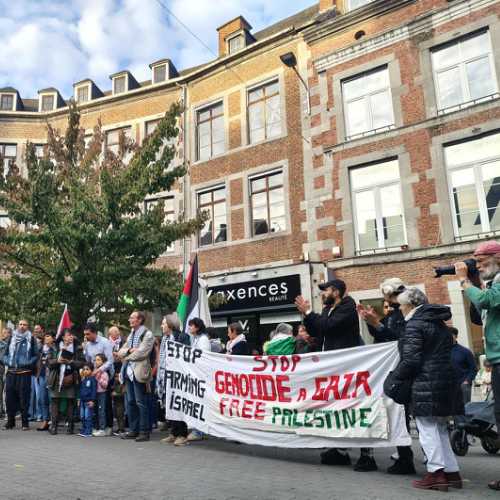2025-10-02 - Namur : rassemblement contre l'interception de la Global Sumud Flotilla