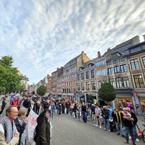 2025-10-02 - Namur : rassemblement contre l'interception de la Global Sumud Flotilla