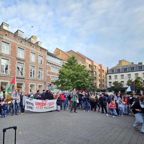 2025-10-02 - Namur : rassemblement contre l'interception de la Global Sumud Flotilla