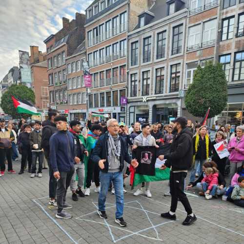 2025-10-02 - Namur : rassemblement contre l'interception de la Global Sumud Flotilla