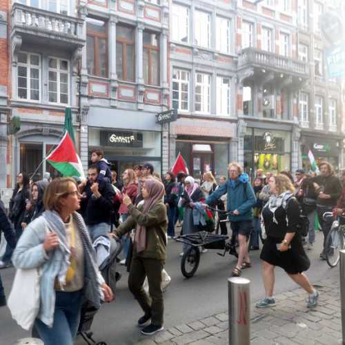 2025-10-02 - Namur : rassemblement contre l'interception de la Global Sumud Flotilla