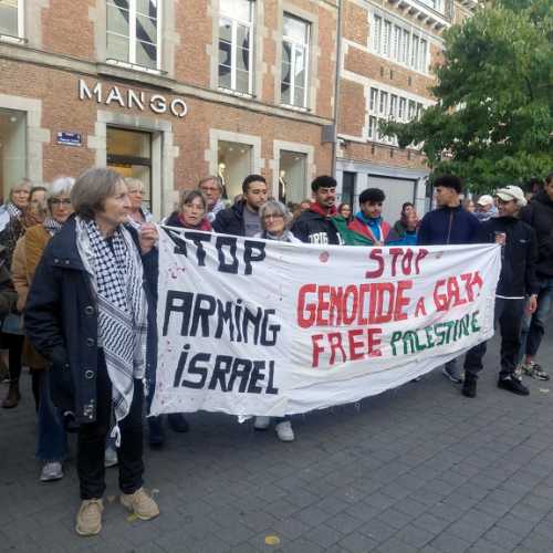 2025-10-02 - Namur : rassemblement contre l'interception de la Global Sumud Flotilla