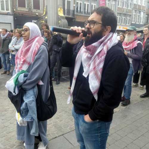 2025-10-02 - Namur : rassemblement contre l'interception de la Global Sumud Flotilla
