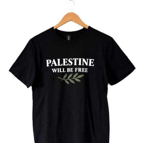 T-shirt 3 - Palestine will be free - Black, short sleeves
